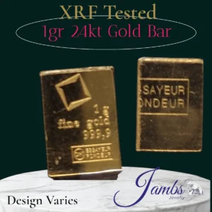 1 Oz Gold Bar 24K 999.9 Fine Gold