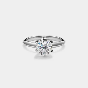 925 Sterling Silver Moissanite Engagement Ring